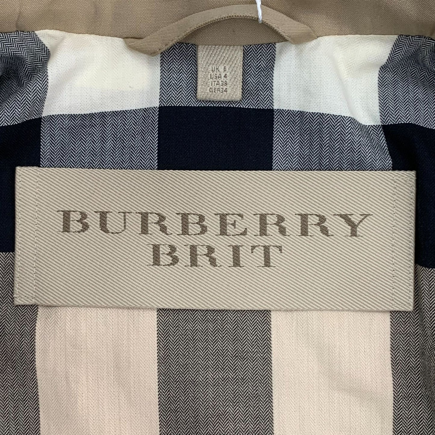 Burberry Brown Cotton Double-Breasted Belted Trench Coat (Size 38/S)