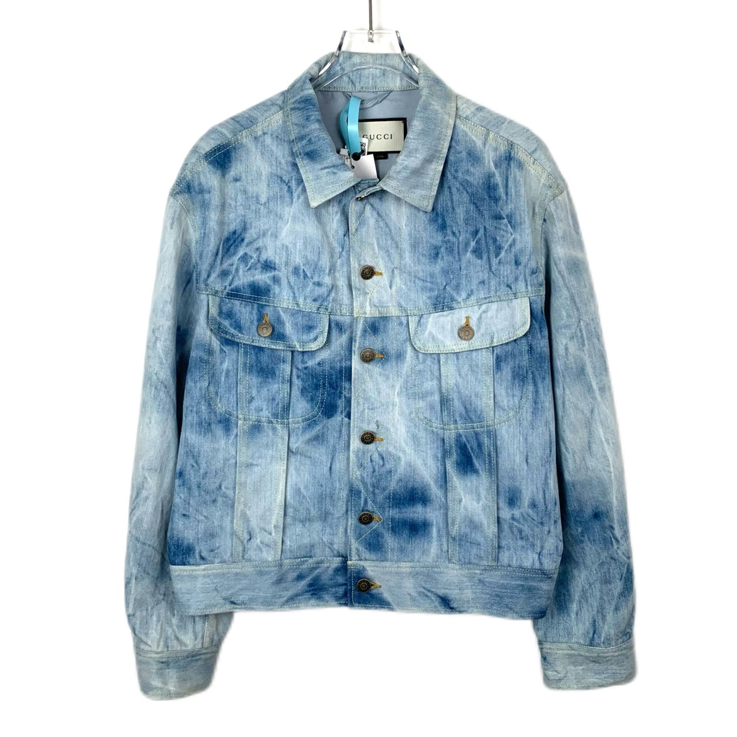 Gucci Blue Tie-Dye Cotton Denim Jacket (Size M)