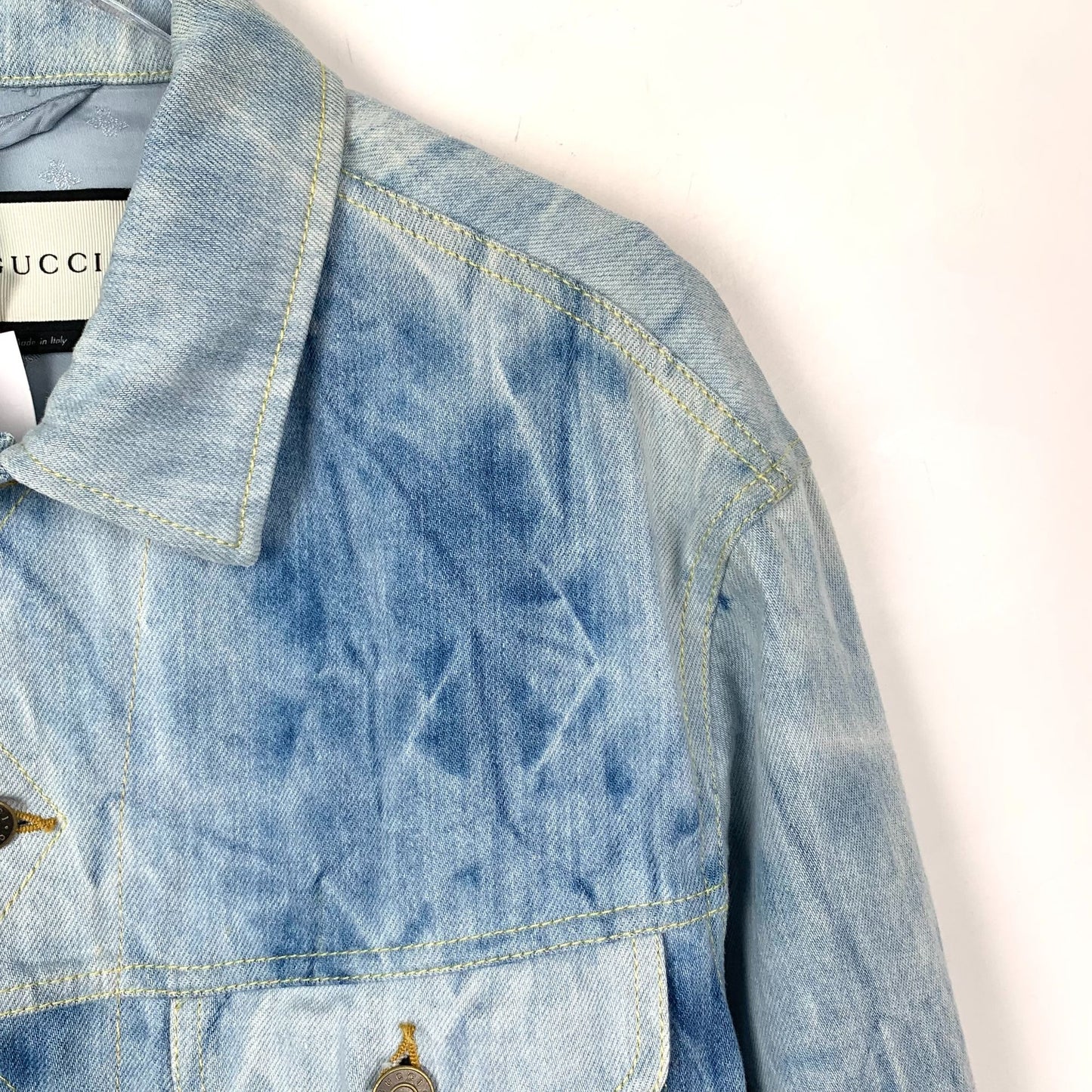 Gucci Blue Tie-Dye Cotton Denim Jacket (Size M)