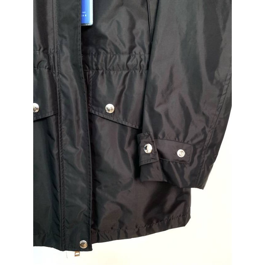 Burberry Black Hooded Nylon Trench Coat & Down Vest