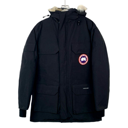 Canada Goose Expedition Series Black Logo Patch Hooded Down Jacket (Size M)