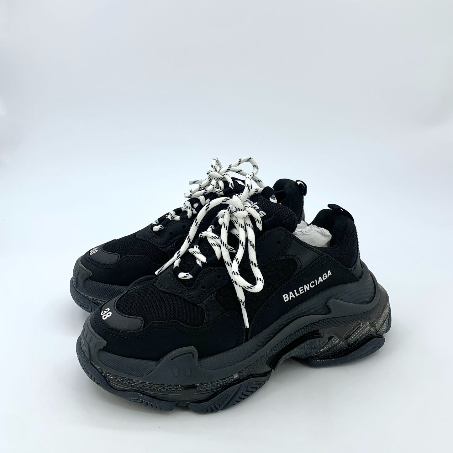 Balenciaga Triple S Sneakers Black Size 38