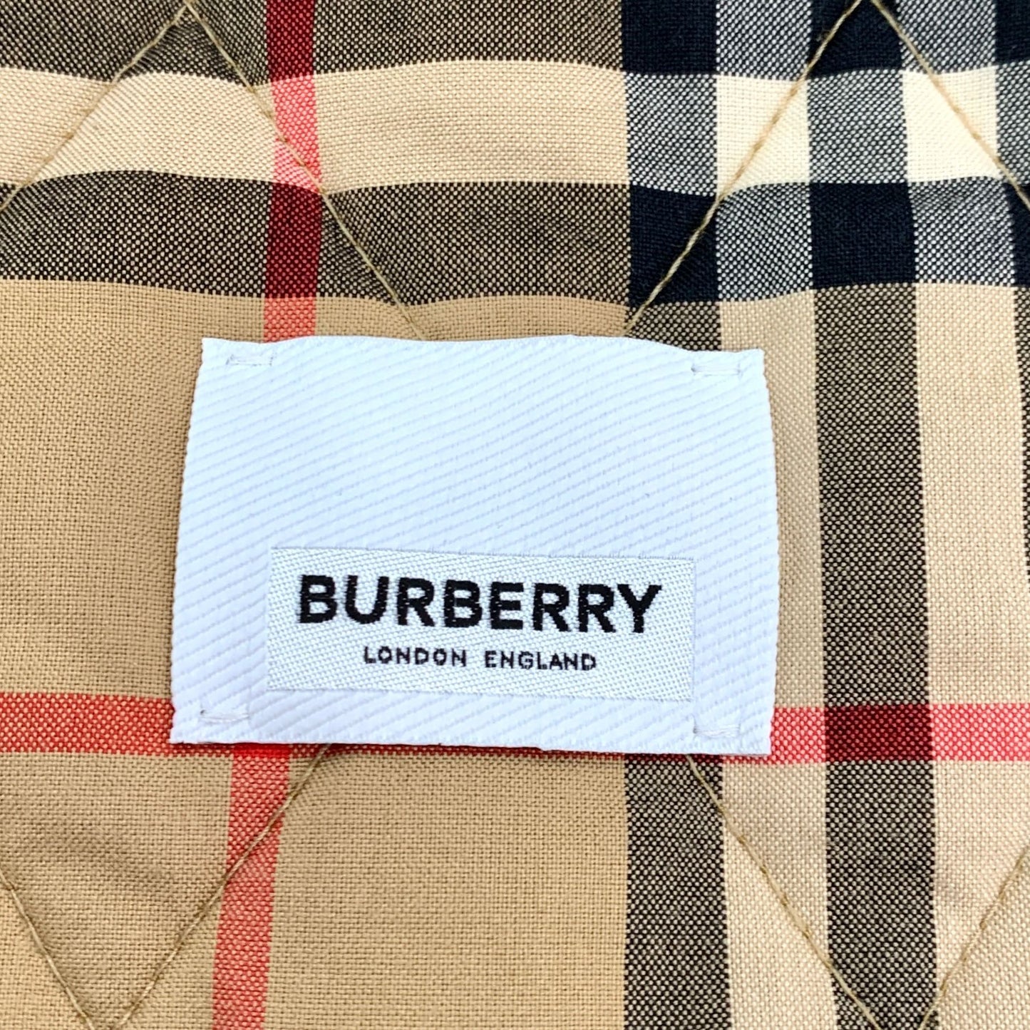 Burberry Brown Diamond Check Collar Single-Breasted Cotton Coat (Size XXS)