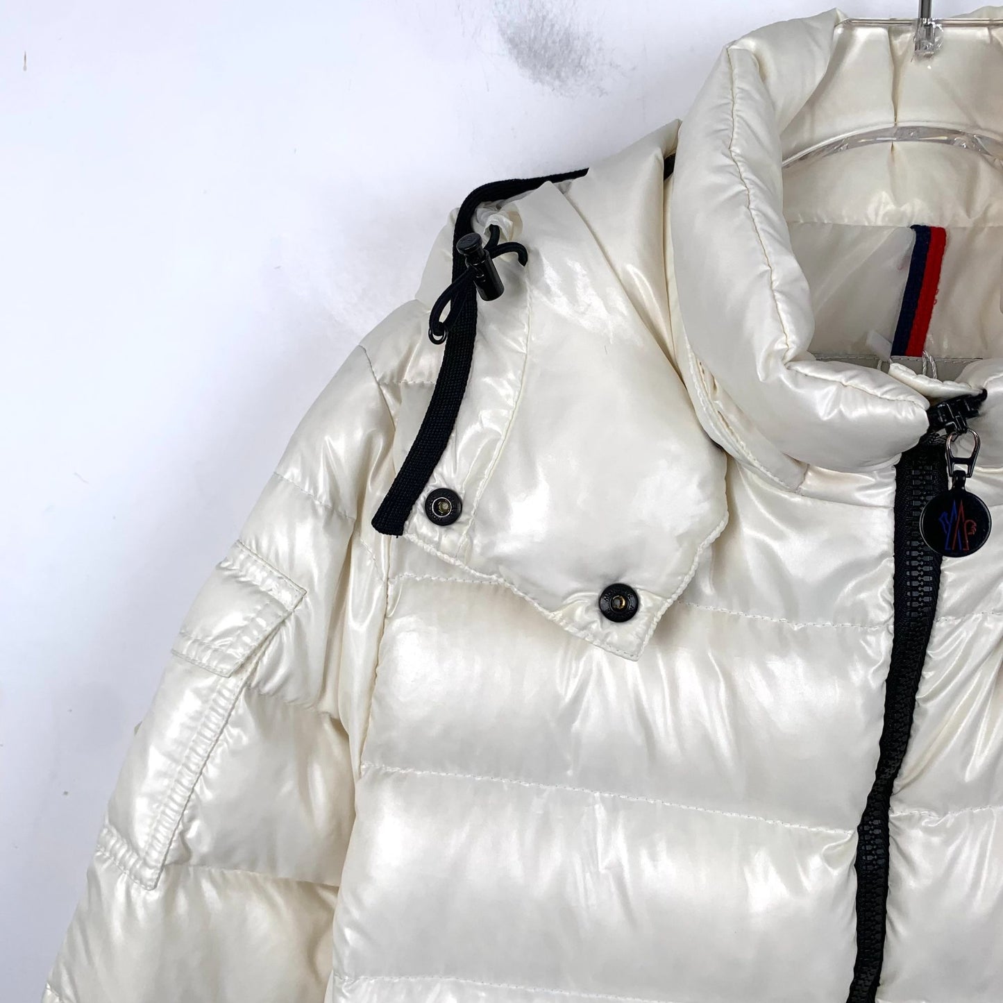 Moncler Bady White Quilted Down Jacket (Size S)