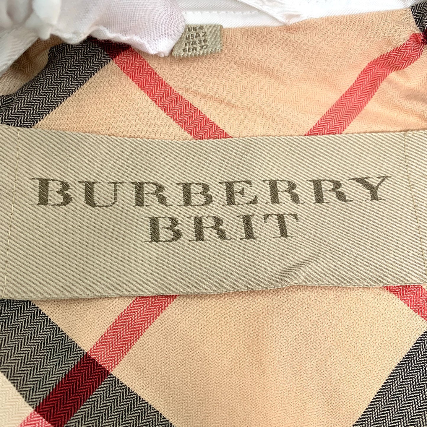 Burberry Brit White Belted Trench Coat (Size 36/XS)