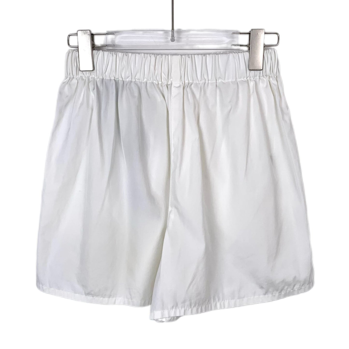 Prada Milano Floral Print Elastic Waist White Shorts Size 38