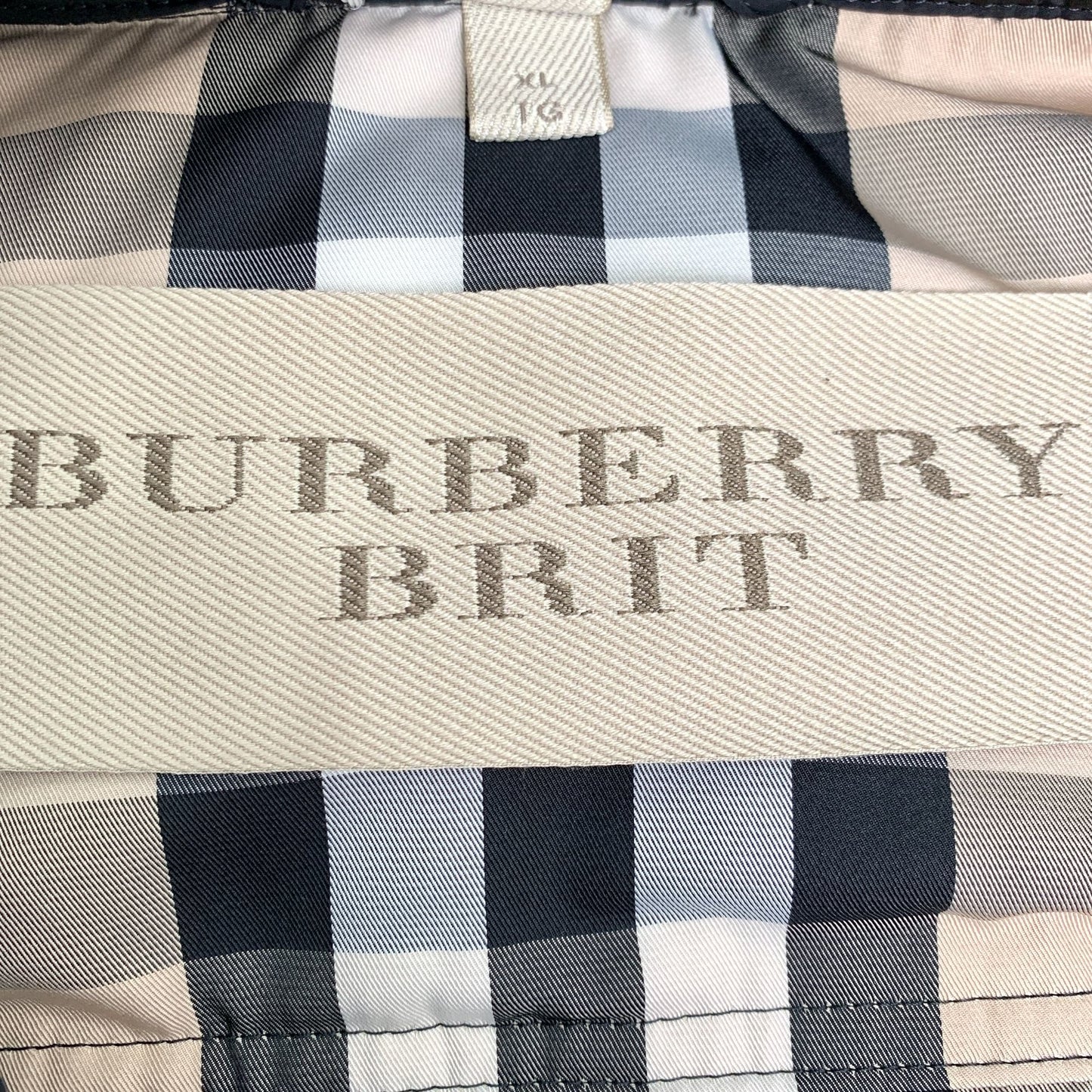 Burberry Brit Beige Check Lining Womens Trench Coat XS