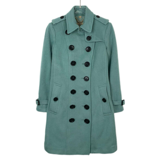 Burberry Green Cashmere Belted Coat (Size 38)