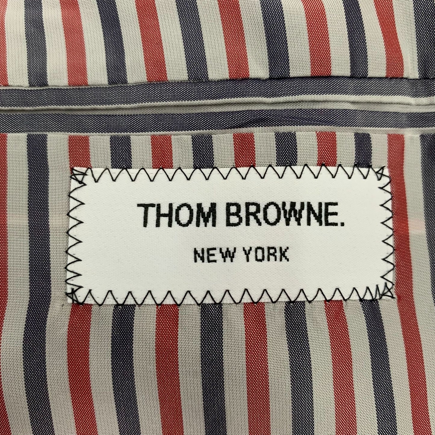 Thom Browne Navy One-Arm Flag Gold Button Wool Blazer (Size 4/L)