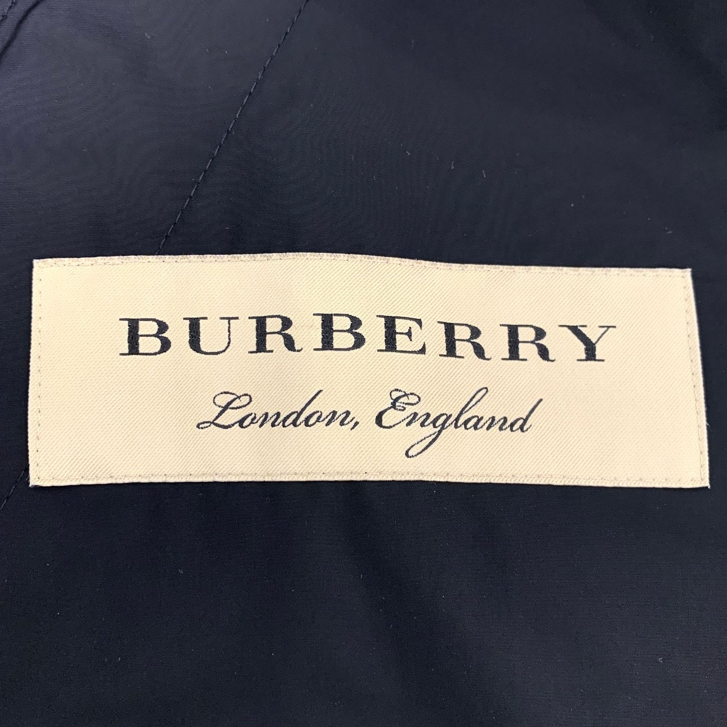 Burberry Black Logo Print Hooded Zipper Jacket Size 46 S Nylon & Polyester