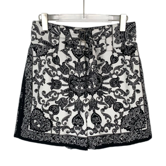 Dior Black & White Patterned Cotton Casual Shorts (Size 44)