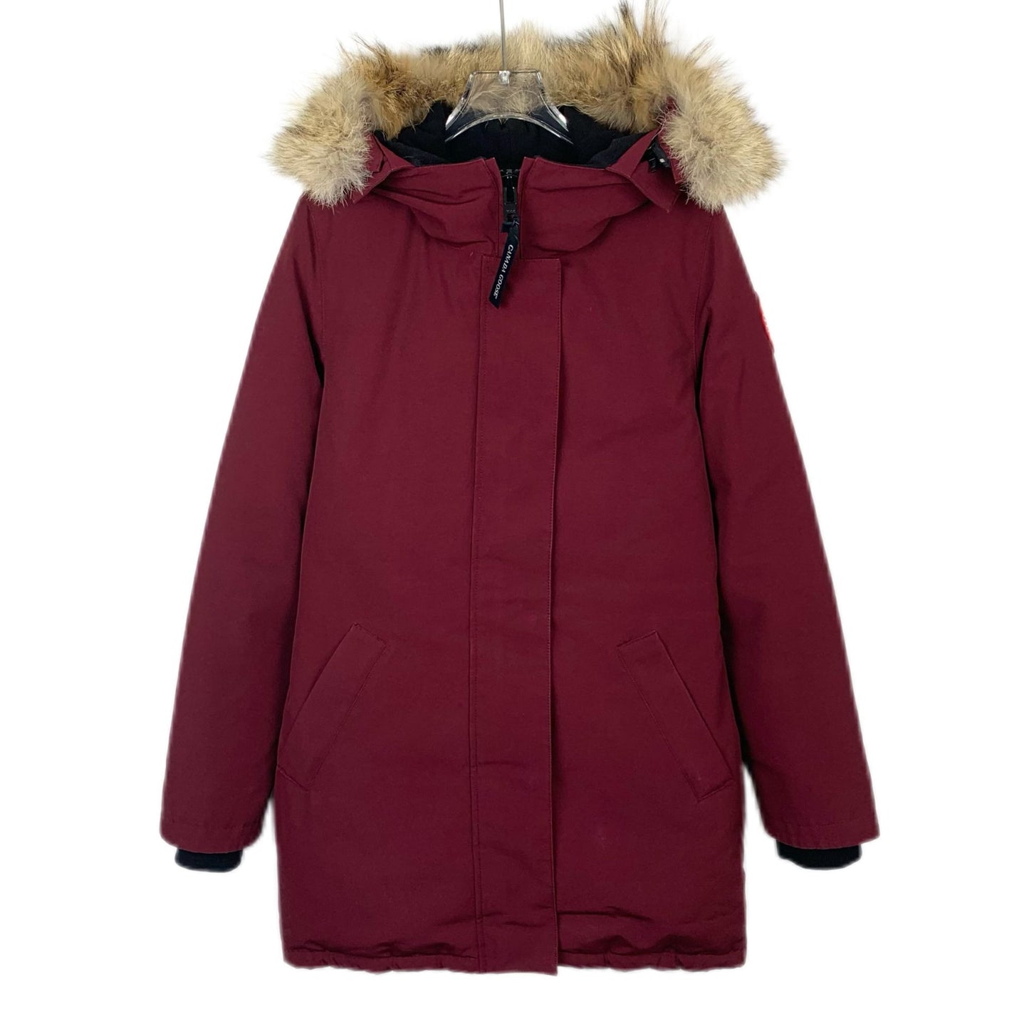 Canada Goose Red Fur-Collar Parka Jacket (Size XS)