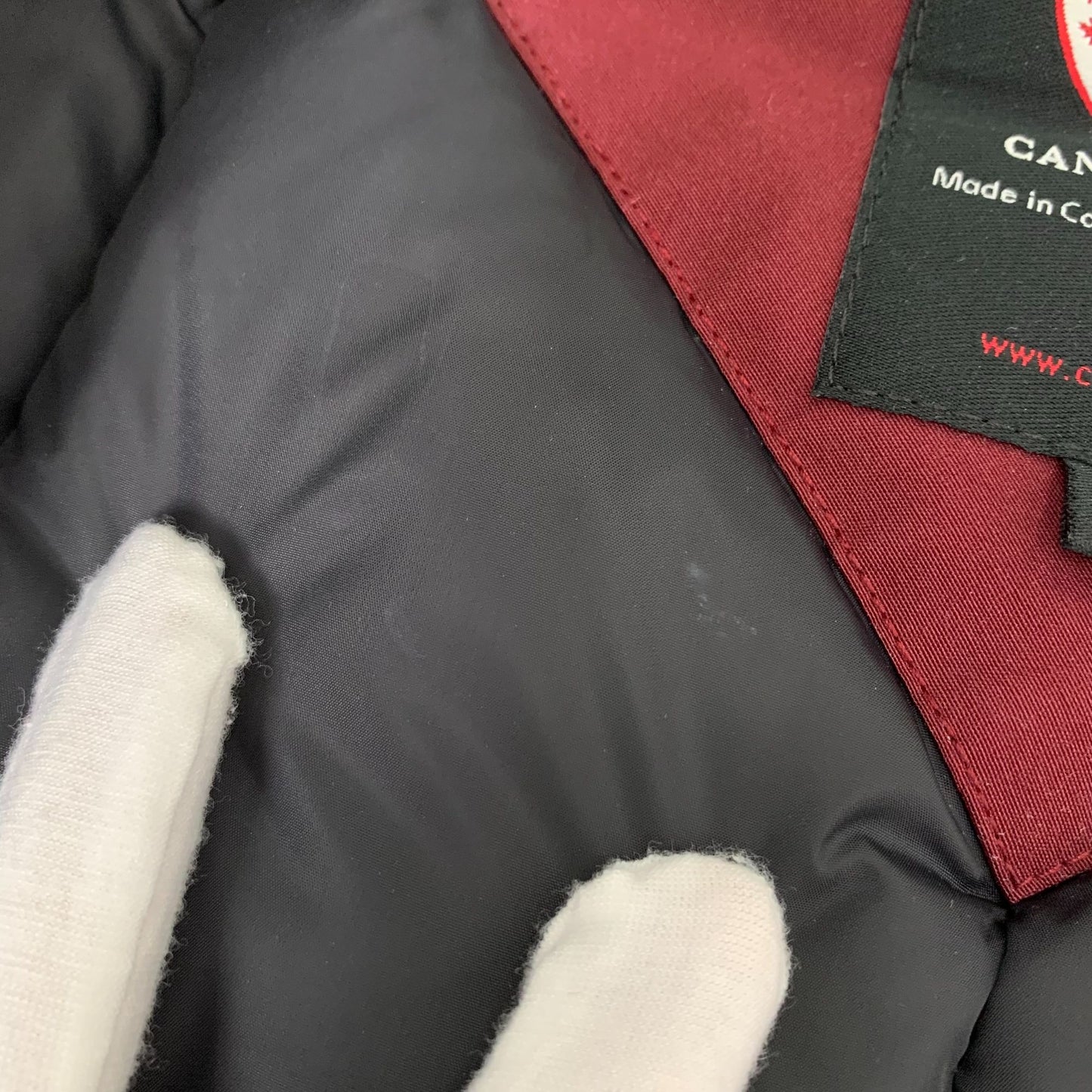 Canada Goose Red Fur-Collar Parka Jacket (Size XS)