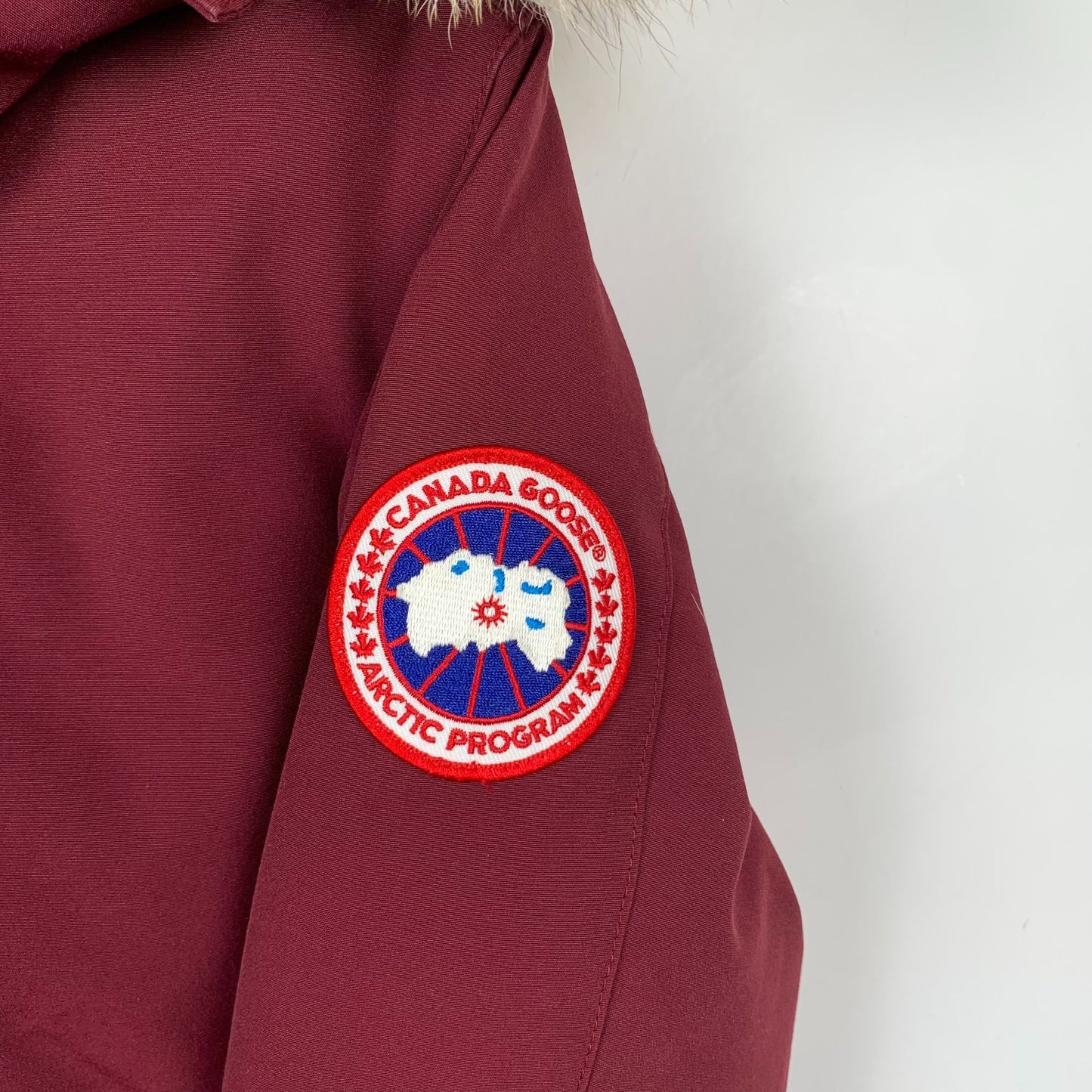 Canada Goose Red Fur-Collar Parka Jacket (Size XS)