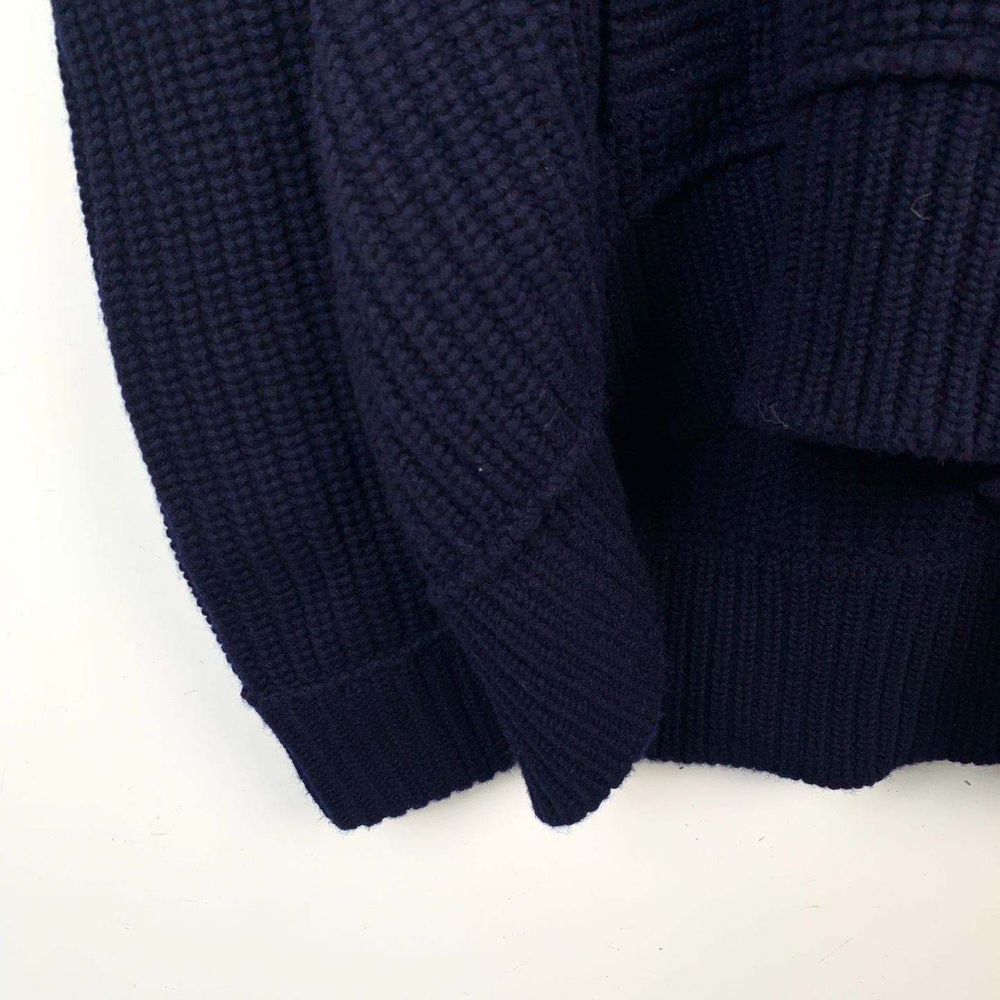 Burberry Navy Wool Cashmere Toggle Knit Sweater L