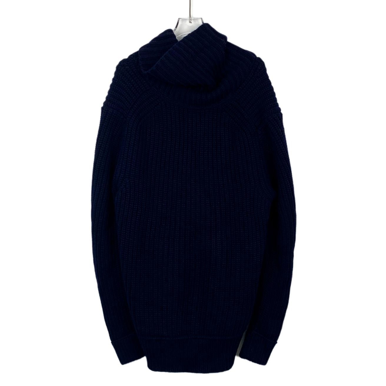 Burberry Navy Wool Cashmere Toggle Knit Sweater L