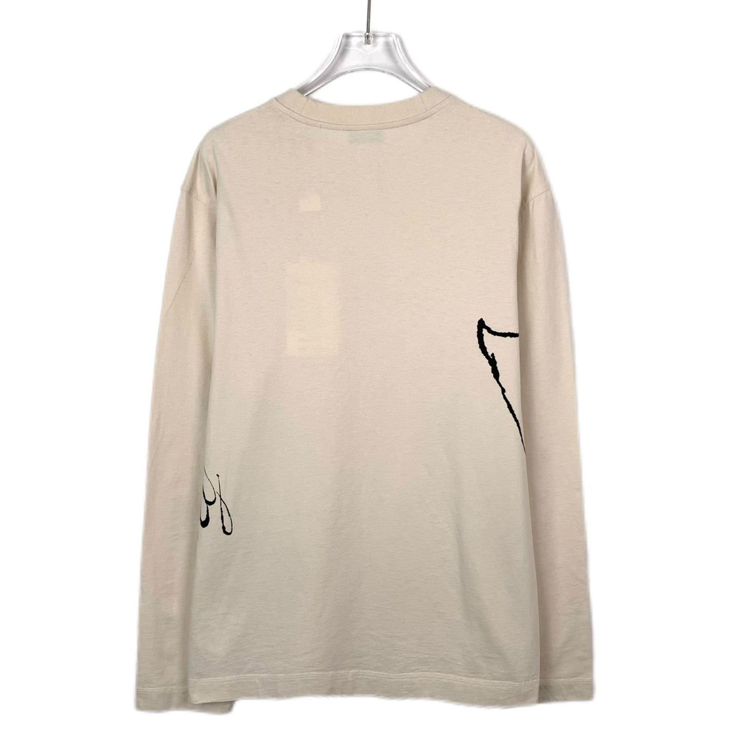 Burberry Beige Swan Print Cotton Long Sleeve T-Shirt M