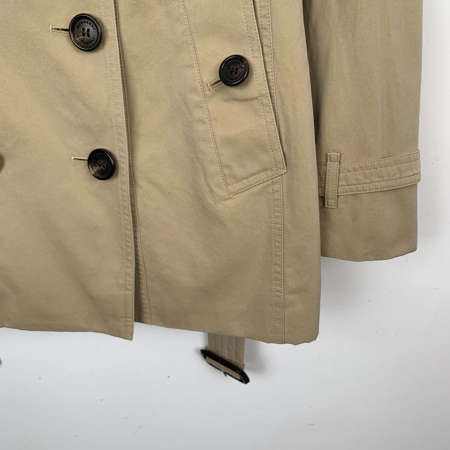 Burberry Brown Cotton Belted Trench Coat (Size 38/S)