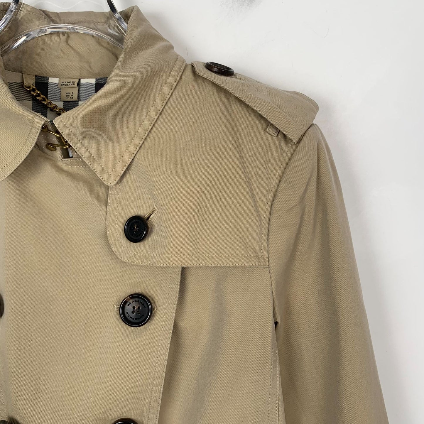 Burberry Brown Cotton Belted Trench Coat (Size 38/S)