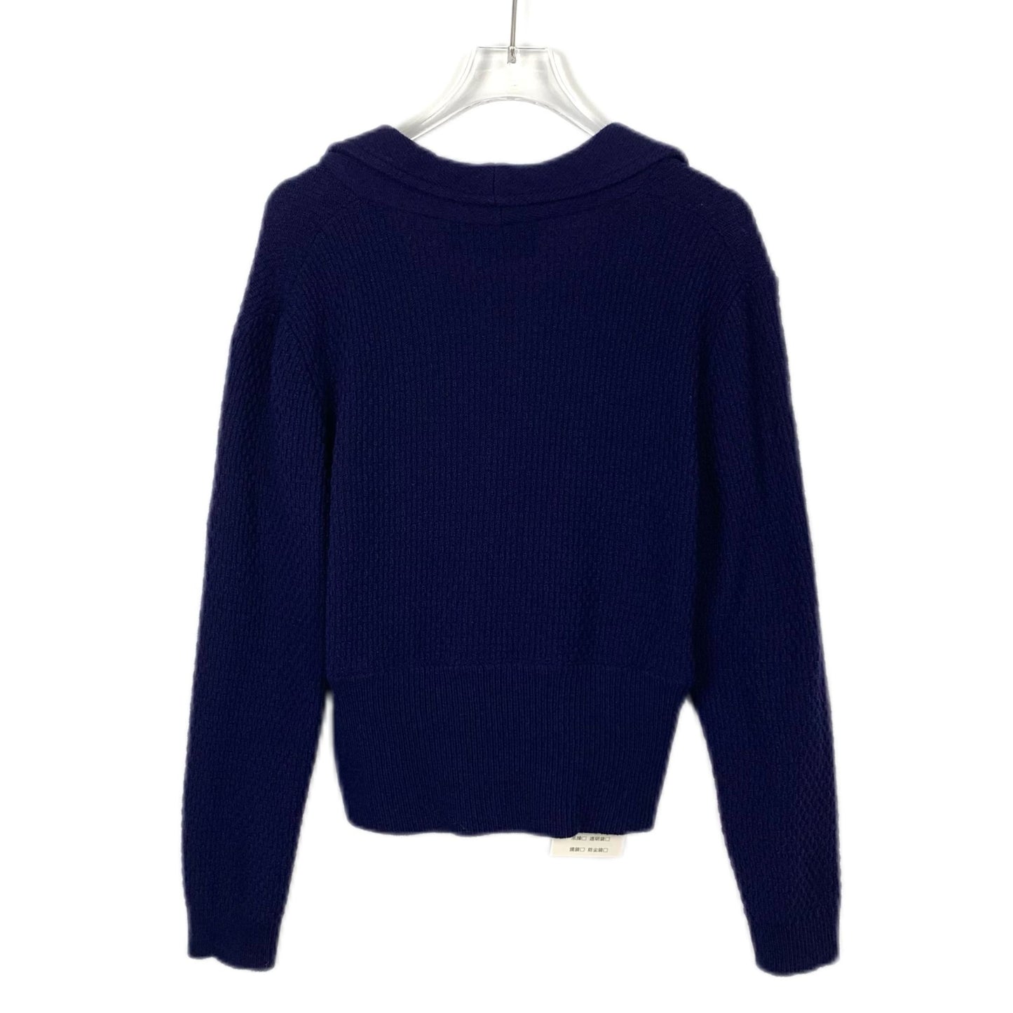 Gucci Womens Wool Knit Sweater With Apple Patch Blue Size M