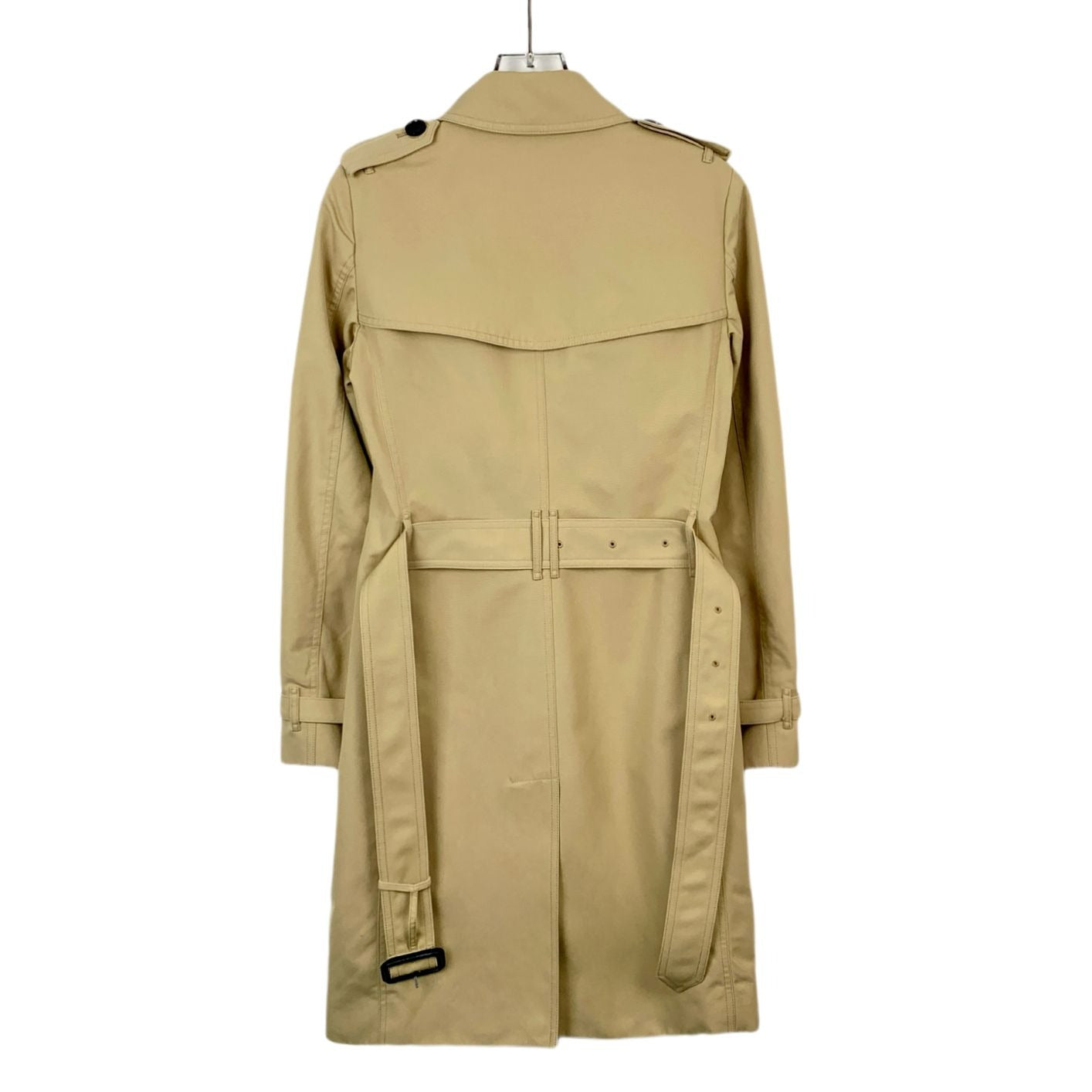 Burberry Womens Double-Breasted Trench Coat Size 36 XS Beige Cotton/Polyester