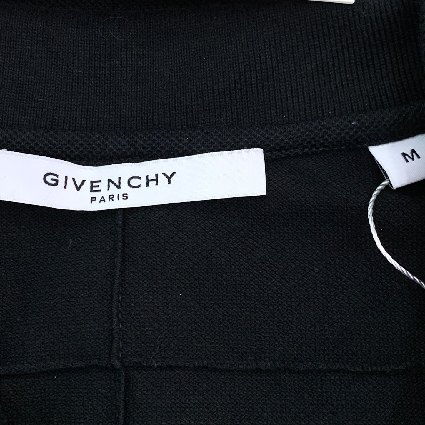 Givenchy Mens Black Cotton Polo Shirt With Logo Detail Size M