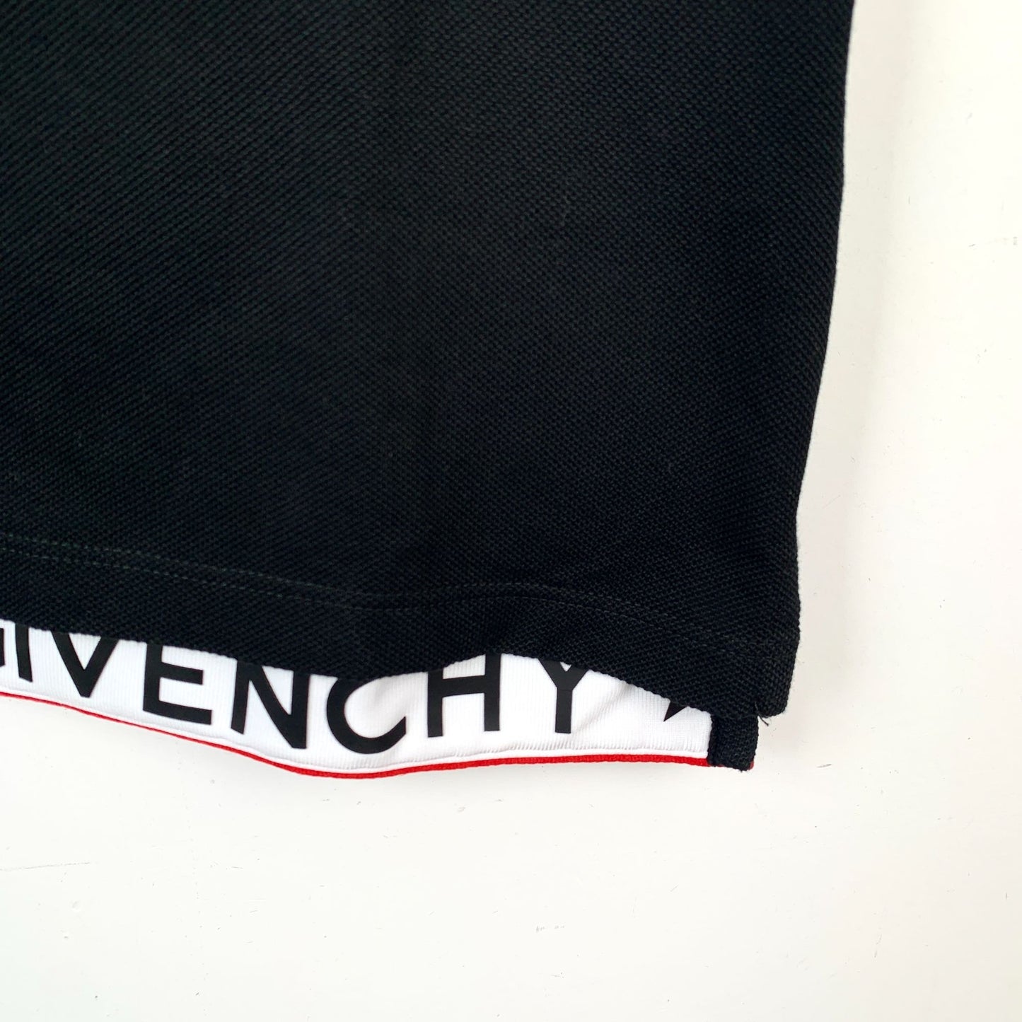 Givenchy Mens Black Cotton Polo Shirt With Logo Detail Size M