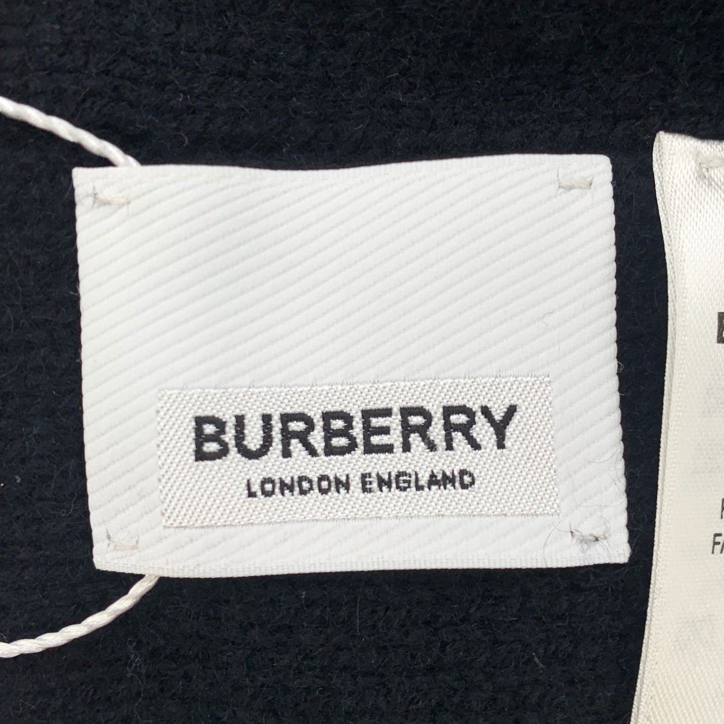 Burberry Black Logo Embroidered Cashmere Knit Hat (Size 54-61cm)