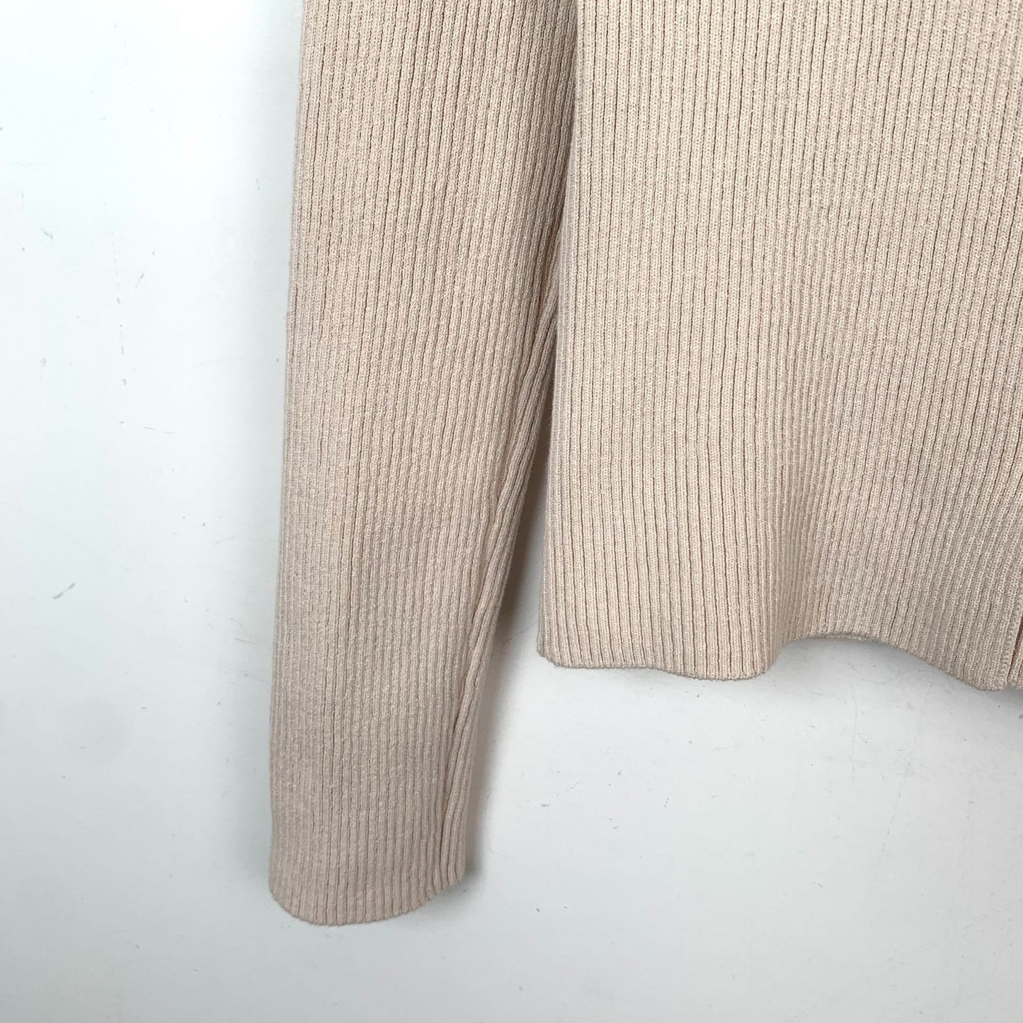 Fendi Beige Cotton Long Sleeve Knitted Cardigan (Size L)