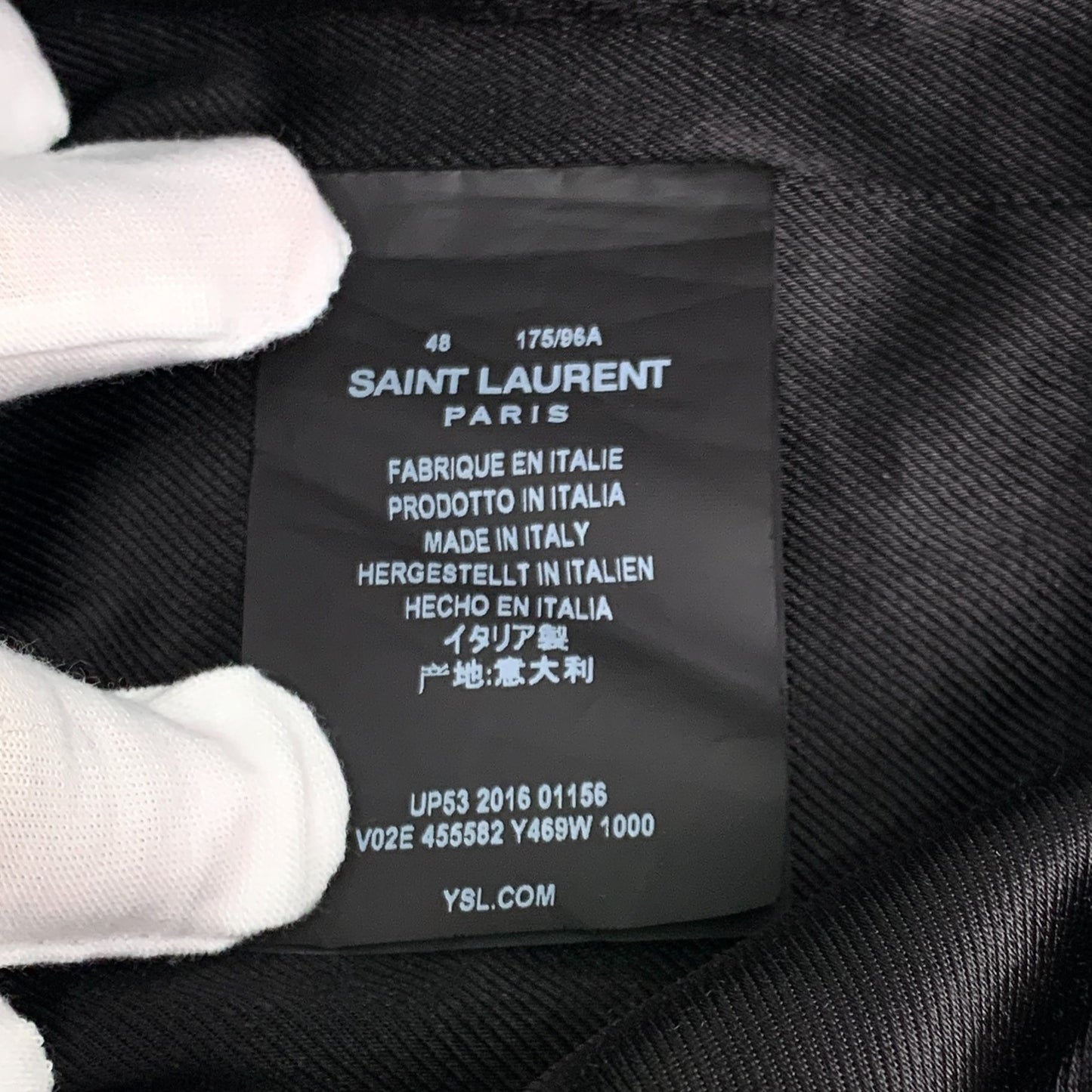 Saint Laurent Black Shark Zip Jacket (Size 48/M)