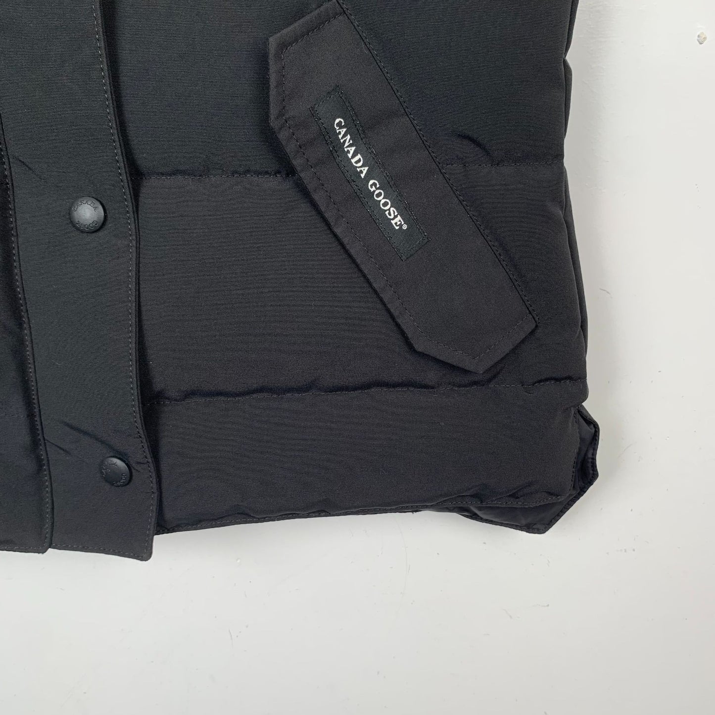 Canada Goose Black Logo Patch Down Vest (Size S)