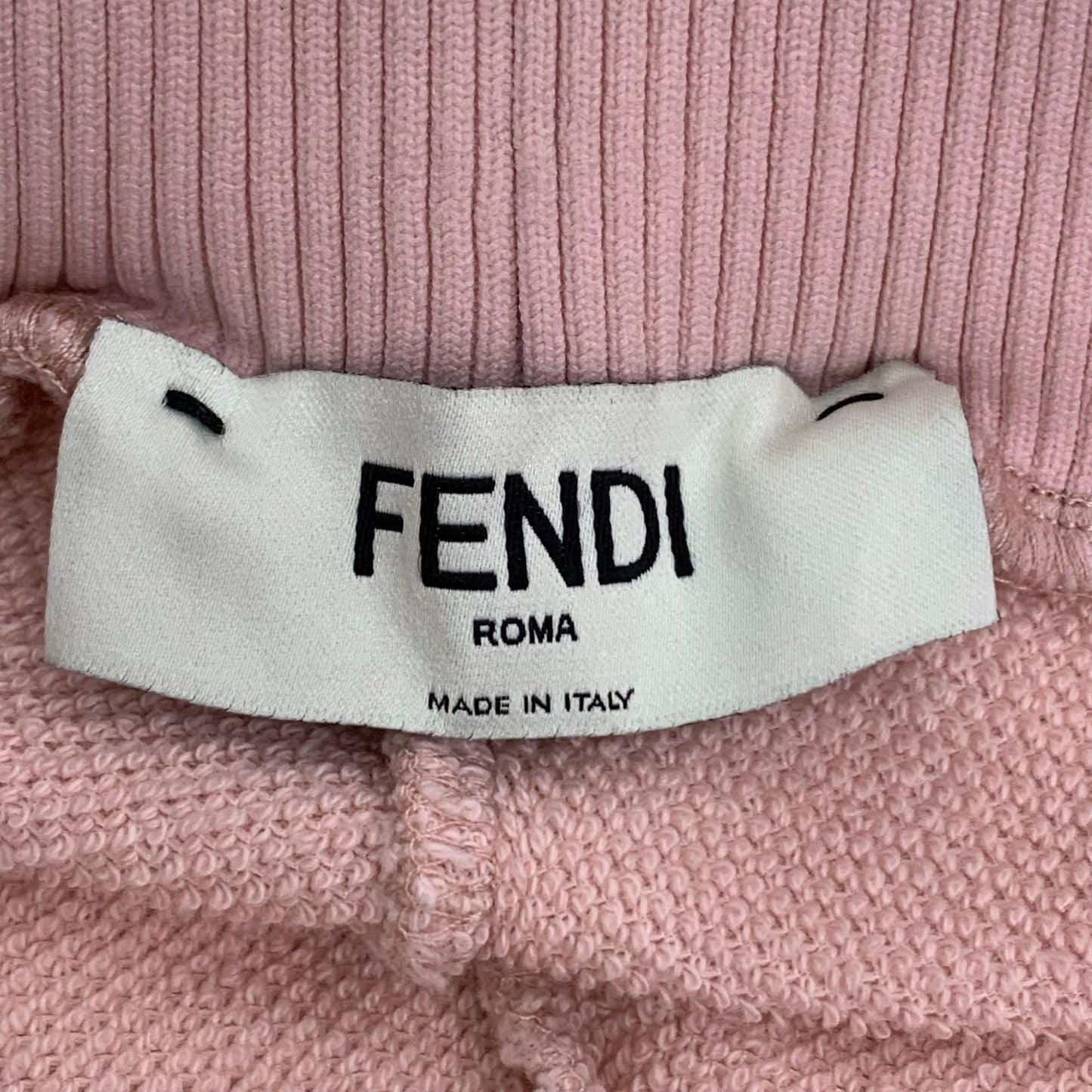 Fendi Pink Logo Side Cotton Jogger Pants (Size 40/M)