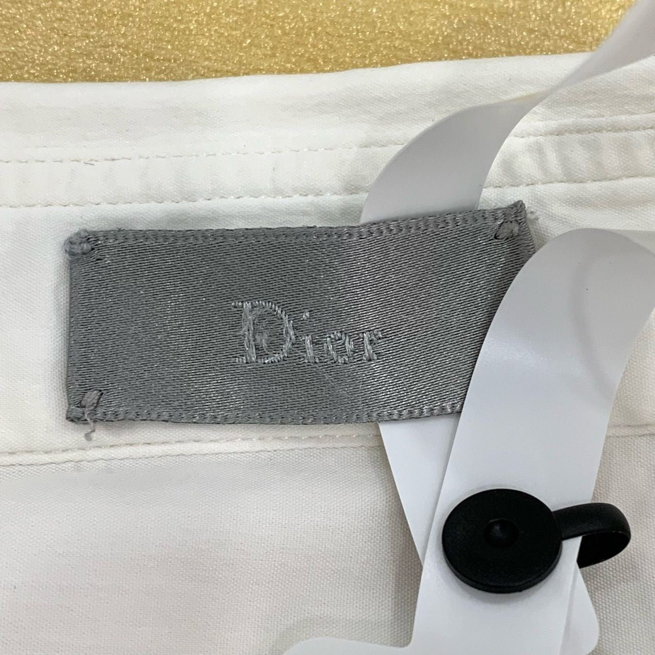 Dior White Long Sleeve Cotton Blend Shirt Size 40