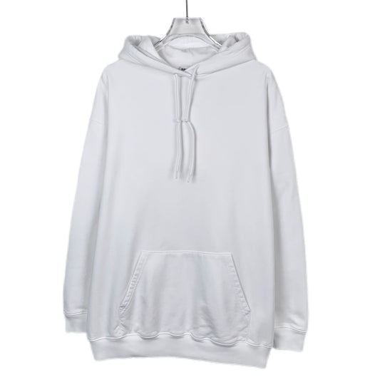 Balenciaga White Logo Cotton Hoodie (Size M)