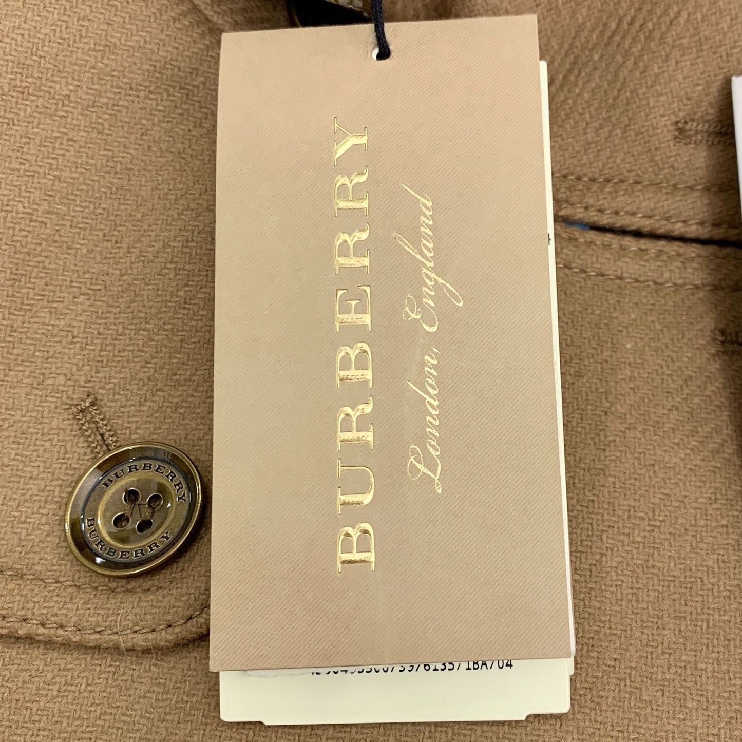 Burberry Womens Double-Breasted Wool & Polyamide Trench Coat Size 2 Camel