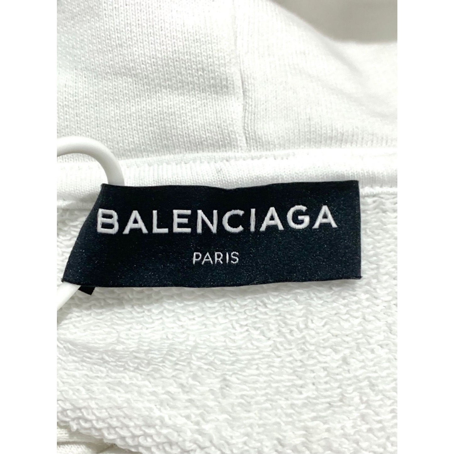 Balenciaga White Kering Hoodie Medium Size Unisex Cotton Blend Long Sleeve Pullover