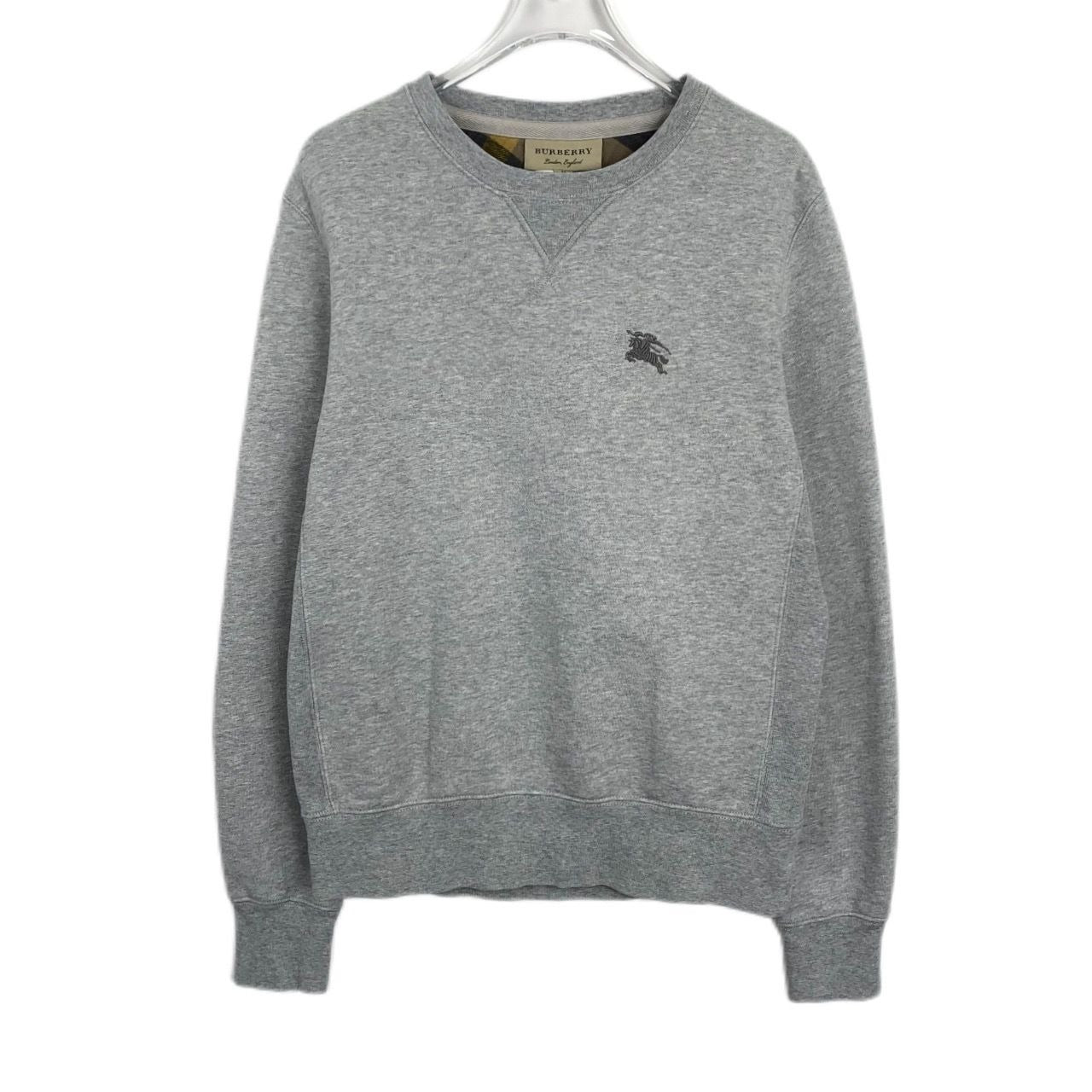 Burberry Grey Embroidered Warhorse Crewneck Sweatshirt XS Cotton/Polyester