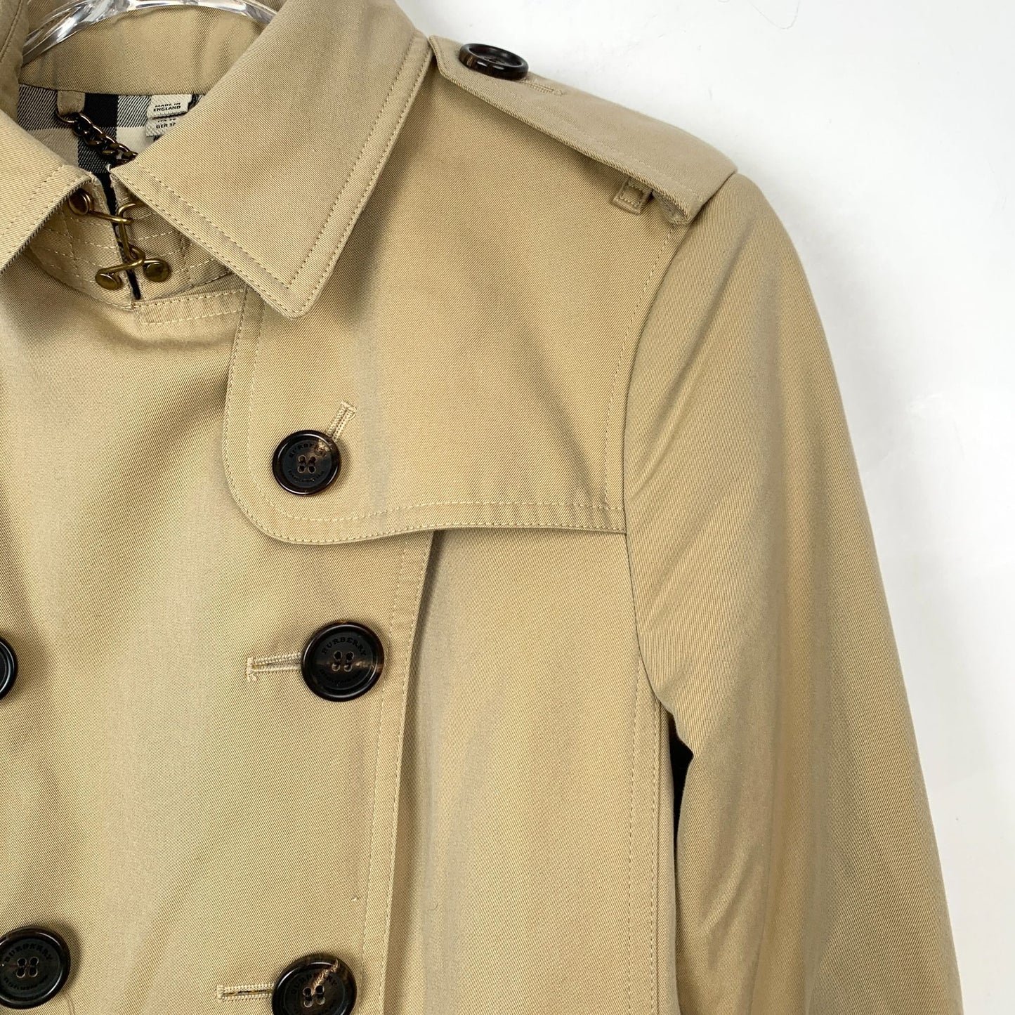 Burberry Sandringham Long Trench Coat 36 XS Double-Breasted Beige With Dust Bag