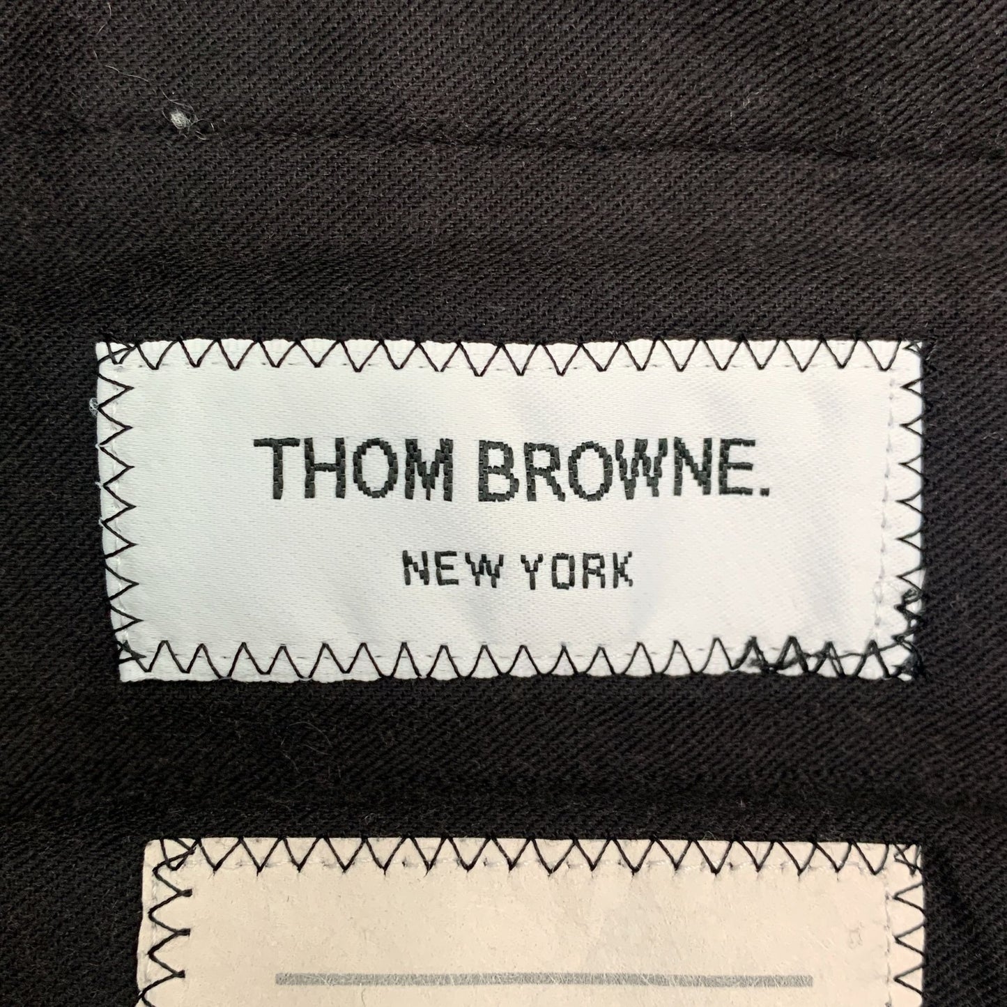 Thom Browne Black Wool Trousers with Side Stripes (Size 3/L)