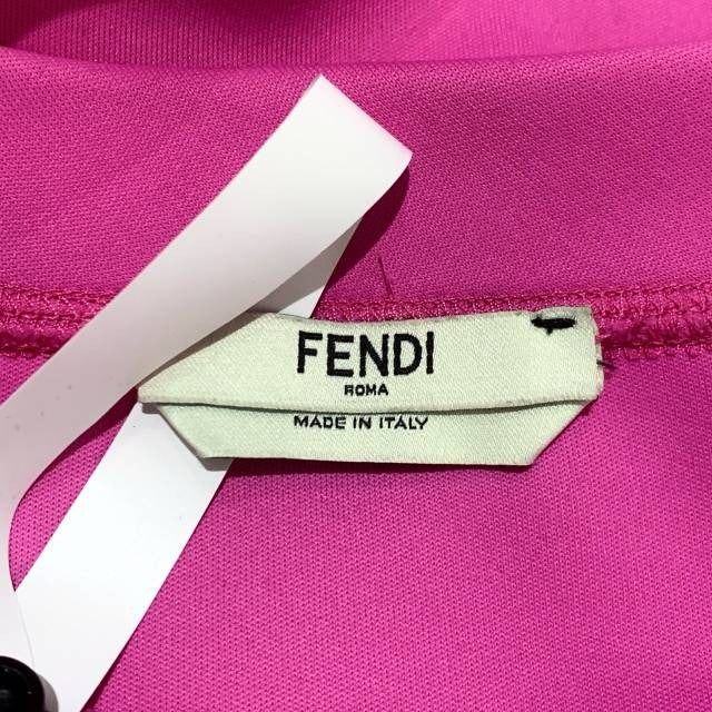 Fendi Womens Pink Monster Eyes Sweatshirt Round Neck Long Sleeve Size 42