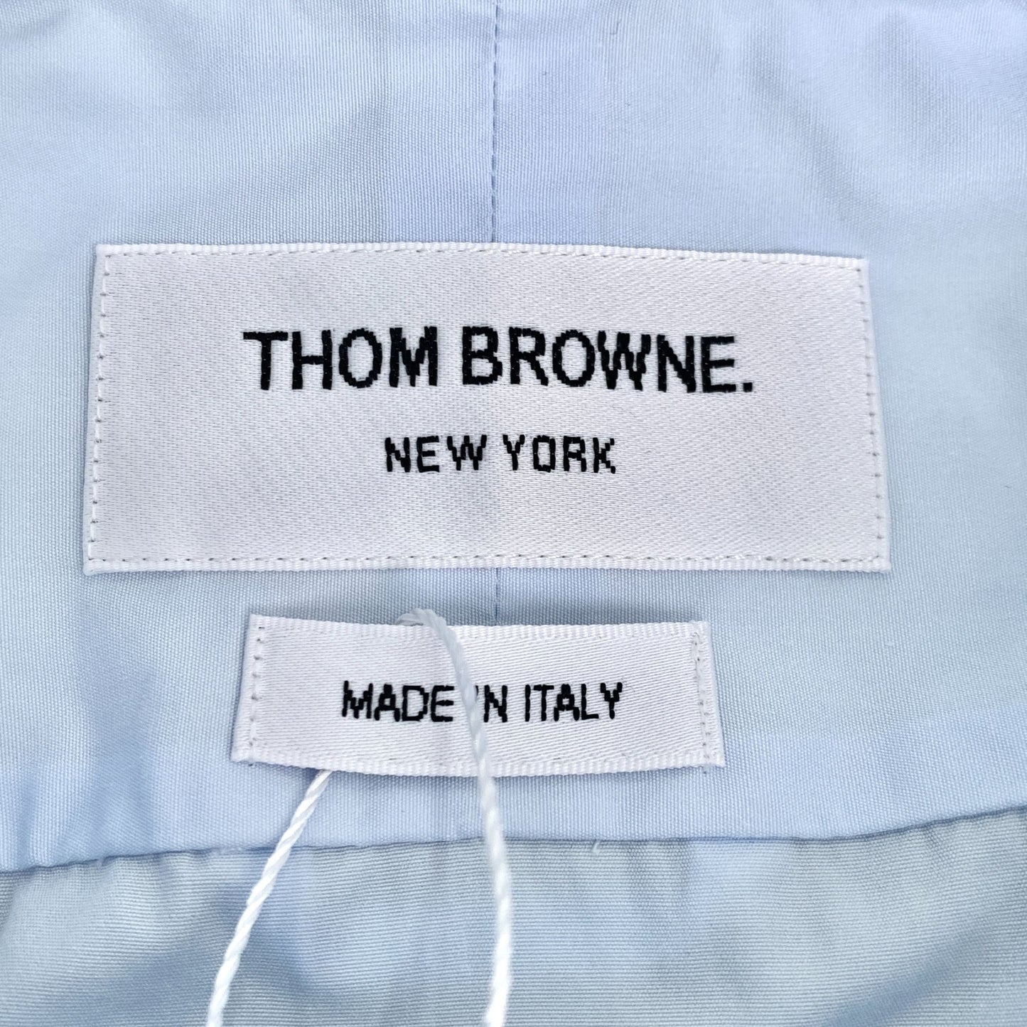 Thom Browne Light Blue Striped Long Sleeve Shirt