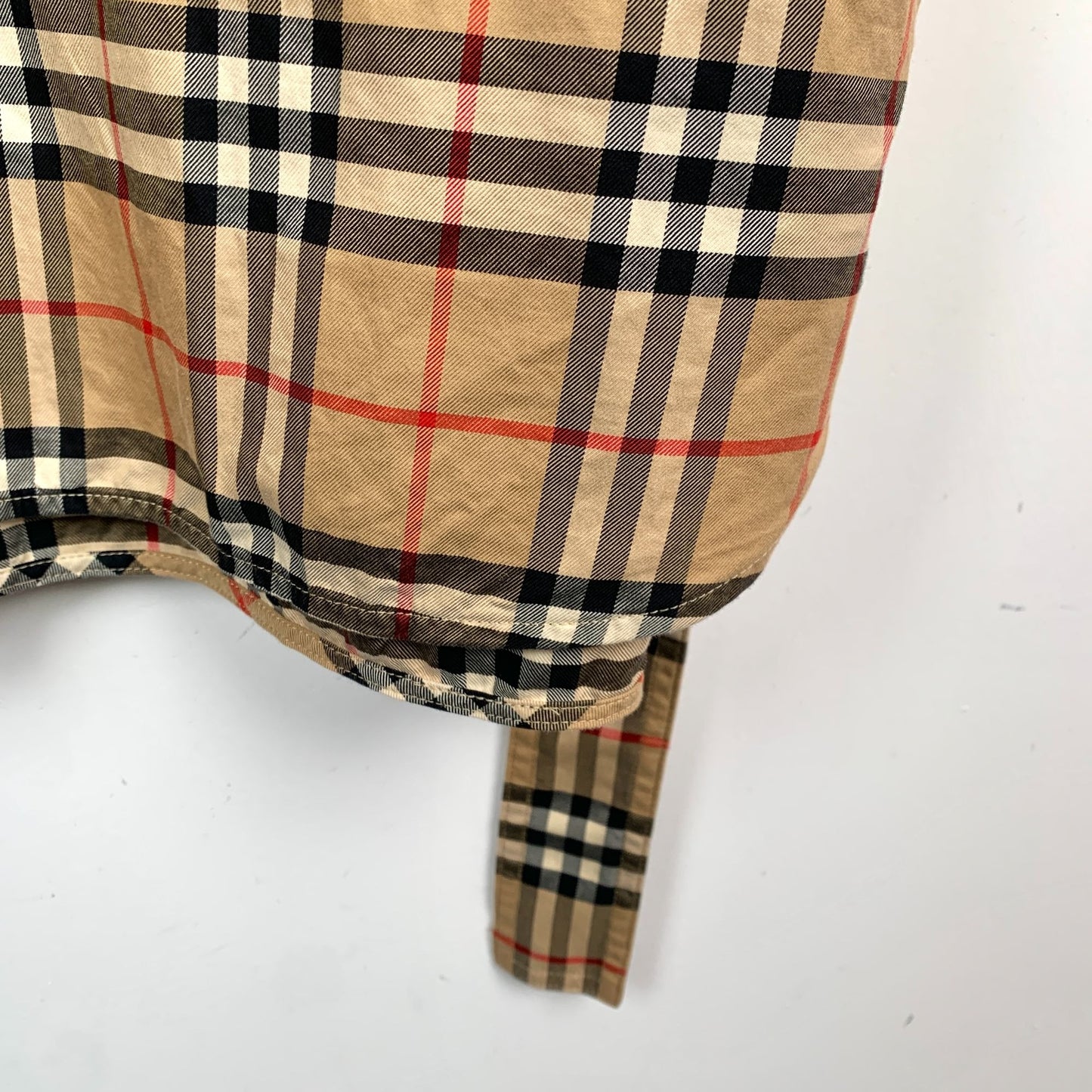 Burberry Beige Classic Check Belted Cotton Shirt Dress