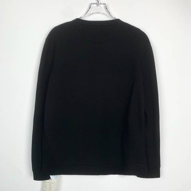 Fendi Mens Black Sweatshirt With Robot Pattern Long Sleeve Round Neck Size 46