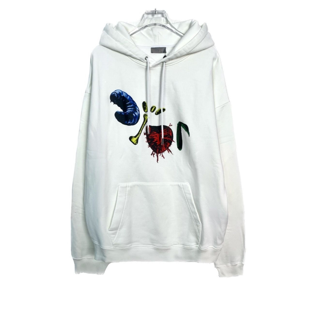 Dior X Travis Scott Co-Branded Logo Print White Hoodie L