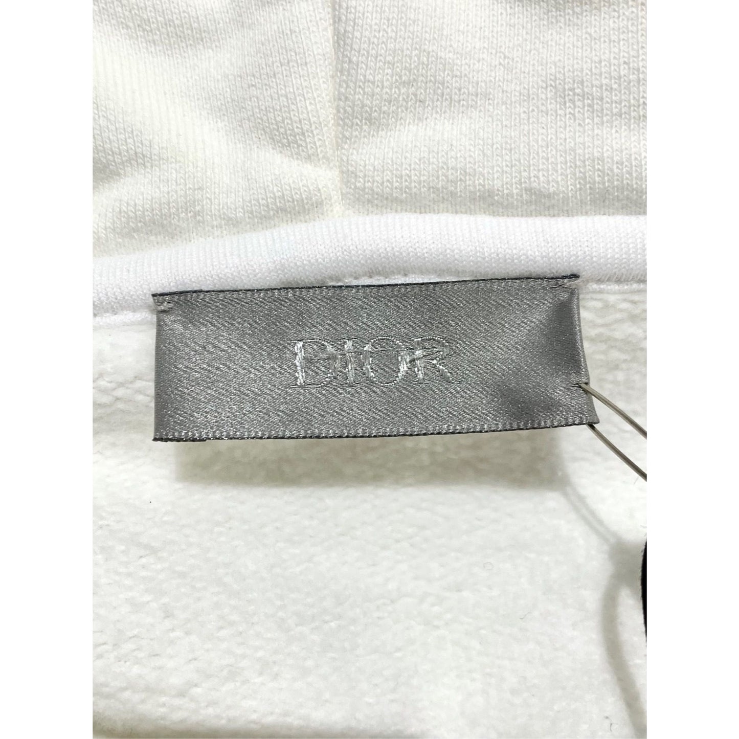 Dior X Travis Scott Co-Branded Logo Print White Hoodie L