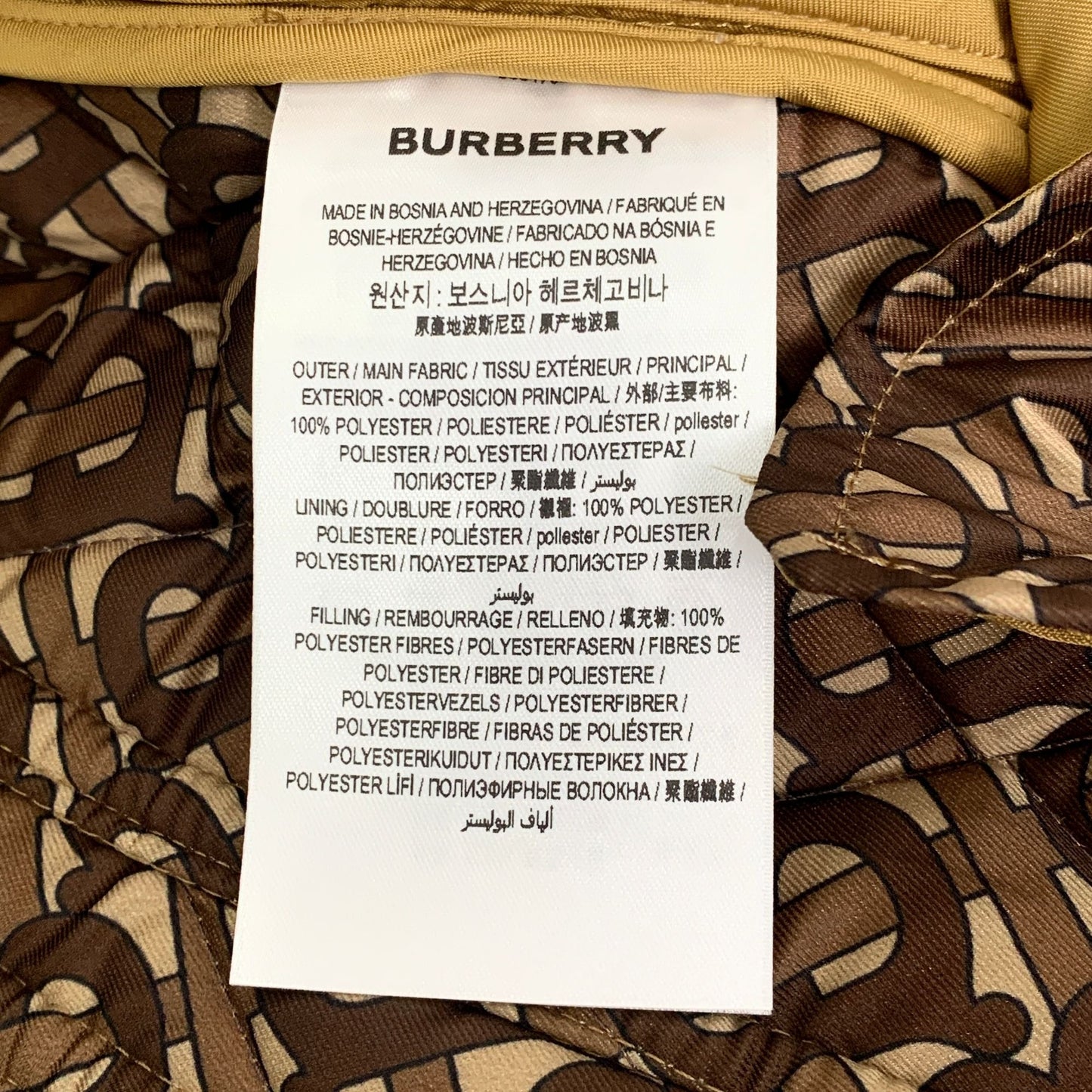 Burberry Brown Diamond Check Waist-Fit Single-Breasted Cotton Coat (Size XXS)