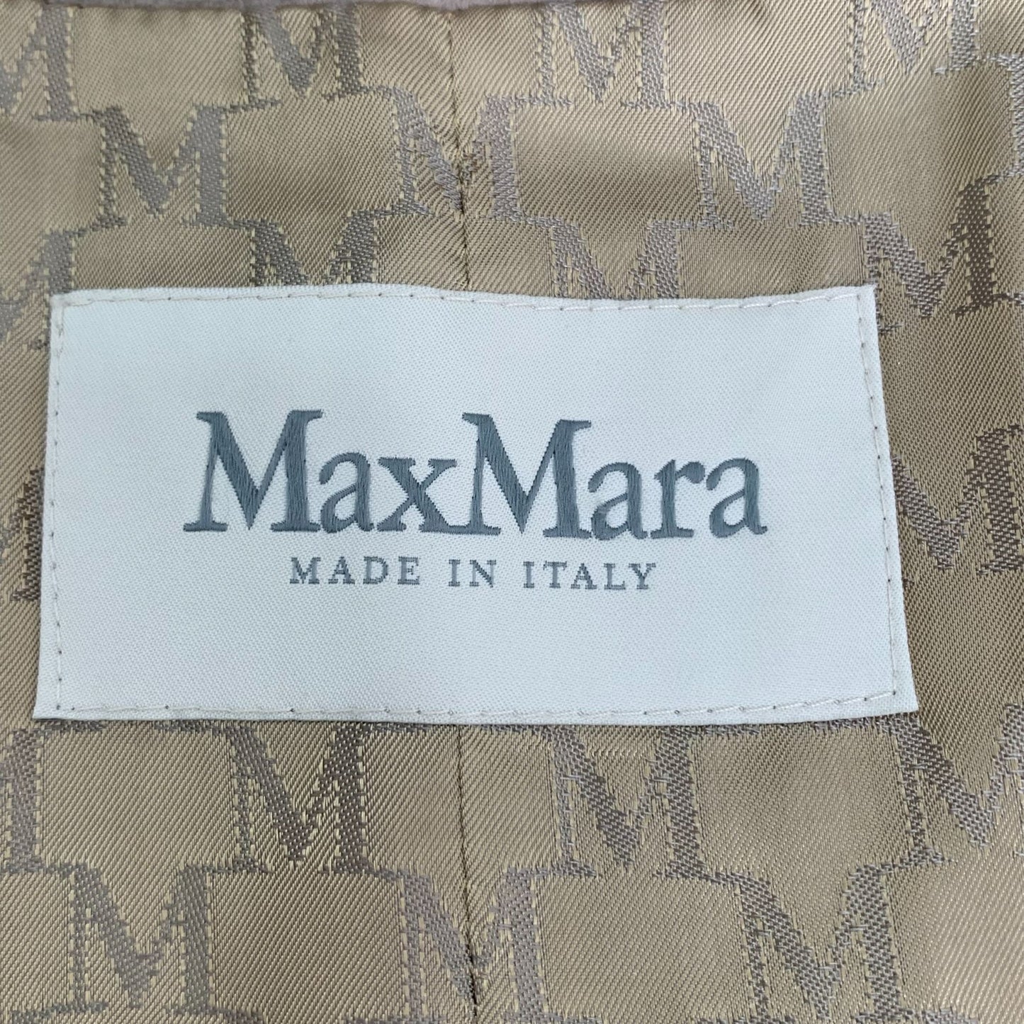 Maxmara 101801 Series Khaki Double-Breasted Belted Coat (Size 34)