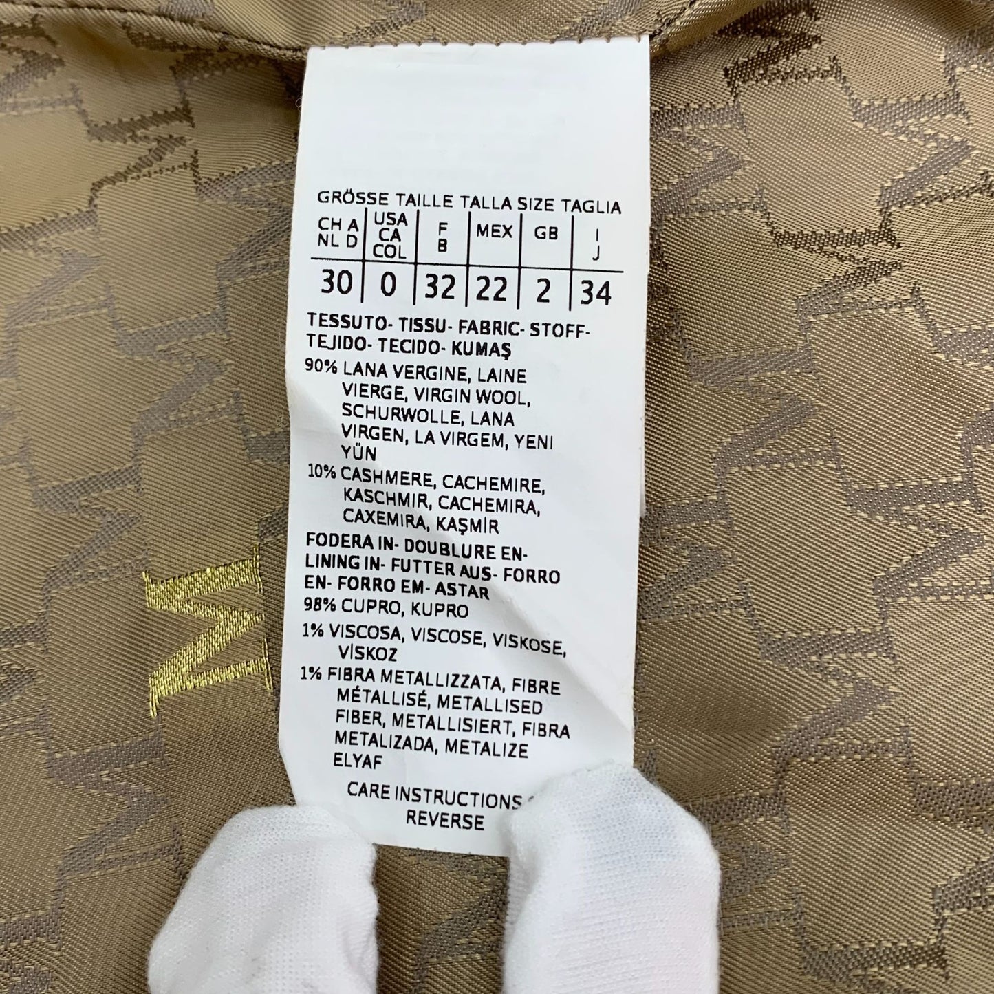 Maxmara 101801 Series Khaki Double-Breasted Belted Coat (Size 34)