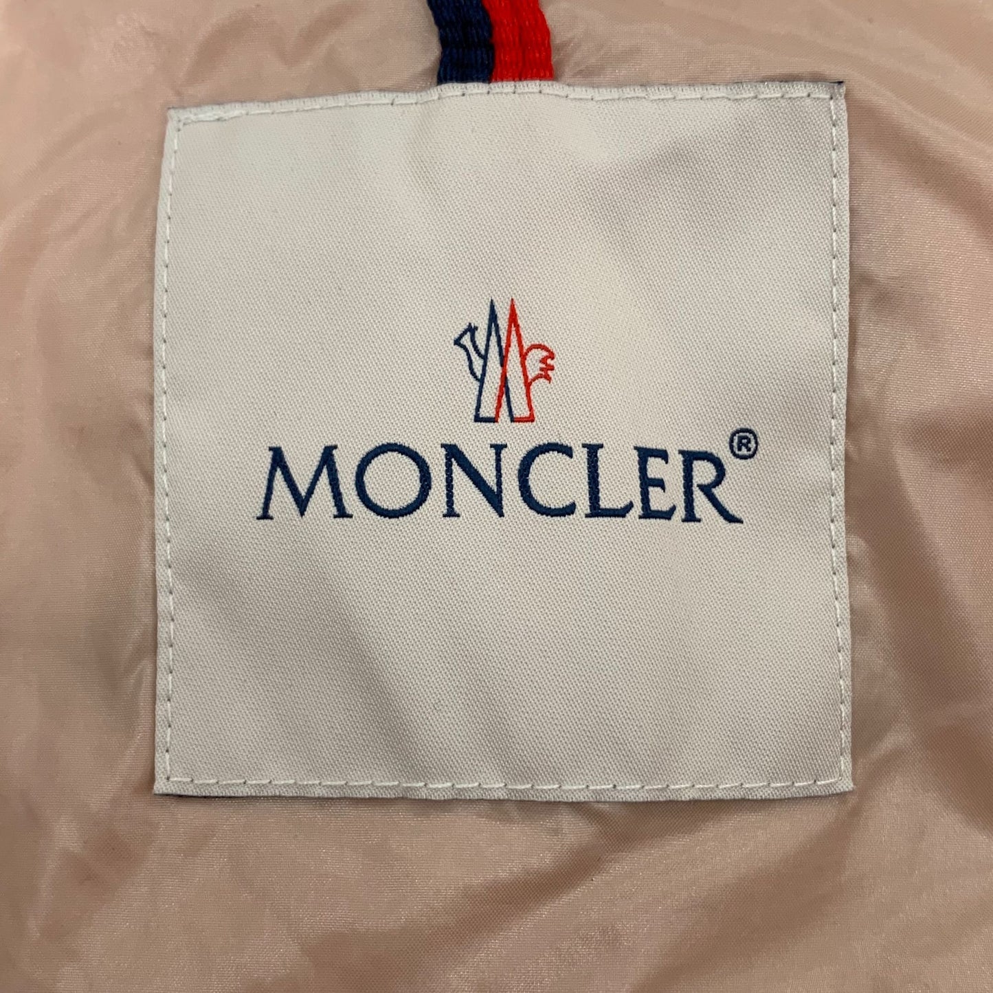 Moncler Pink Logo-Patch Zip-Up Down Jacket (Size 2)