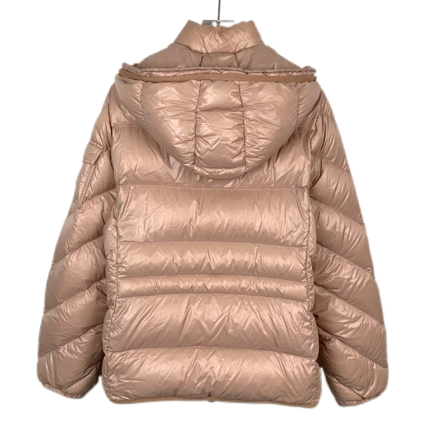 Moncler Pink Logo-Patch Zip-Up Down Jacket (Size 2)